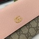 Premio Replica Portafoglio Gucci GG Marmont bicolore con catena 546585 marrone/Rosa Imitazione Outlet