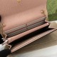 Premio Replica Portafoglio Gucci GG Marmont bicolore con catena 546585 marrone/Rosa Imitazione Outlet