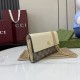 Premio Replica Portafoglio Gucci GG Marmont bicolore con catena 546585 marrone/Bianco Imitazione Outlet