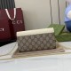 Premio Replica Portafoglio Gucci GG Marmont bicolore con catena 546585 marrone/Bianco Imitazione Outlet