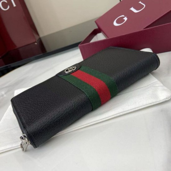Premio Replica Portafoglio Gucci Ophidia con cerniera 838694 Nero Imitazione Outlet