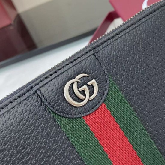 Premio Replica Portafoglio Gucci Ophidia con cerniera 838694 Nero Imitazione Outlet