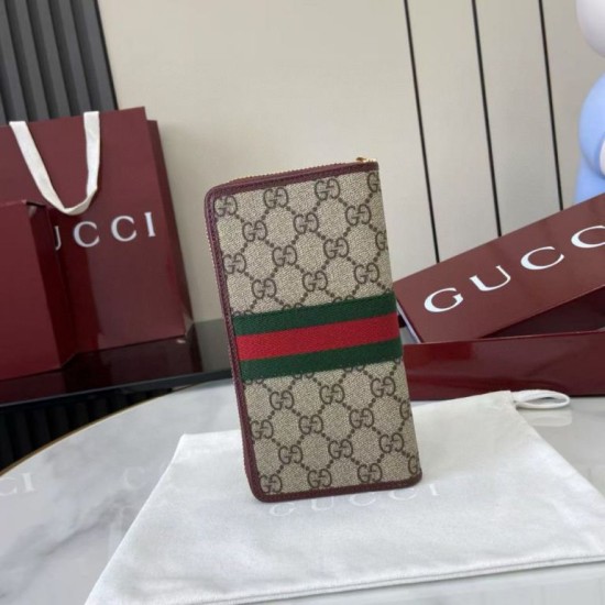 Premio Replica Portafoglio Gucci Ophidia con cerniera 838619 Borgogna Imitazione Outlet