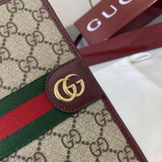 Premio Replica Portafoglio Gucci Ophidia con cerniera 838619 Borgogna Imitazione Outlet