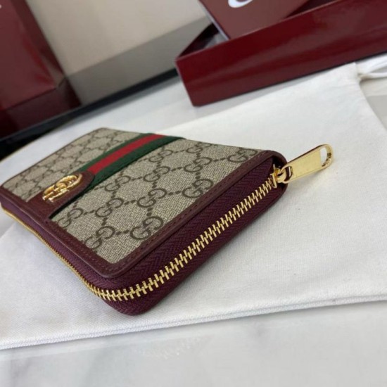 Premio Replica Portafoglio Gucci Ophidia con cerniera 838619 Borgogna Imitazione Outlet
