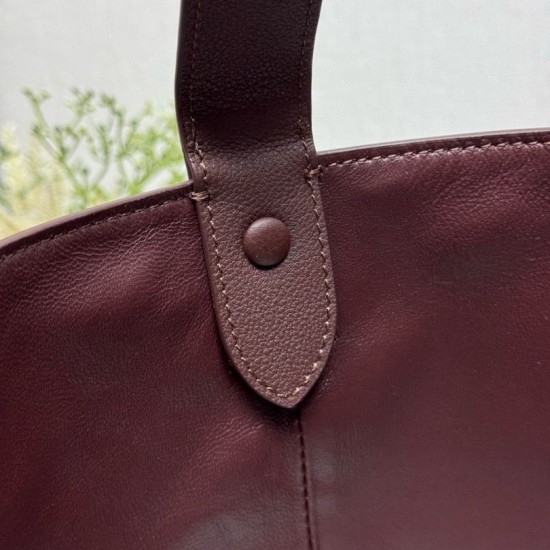 Premio Replica Borse a secchiello con fibbia Prada Borgogna Imitazione Outlet