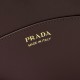 Premio Replica Borse a secchiello con fibbia Prada Borgogna Imitazione Outlet