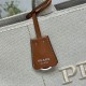 Premio Replica Borse tote Prada Jardinière extra large in tela di cotone Beige Imitazione Outlet