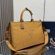 Premio Replica Borse tote Prada Jardinière extra large in tela di cotone marrone Imitazione Outlet