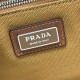 Premio Replica Borse tote Prada Jardinière extra large in tela di cotone marrone Imitazione Outlet