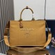 Premio Replica Borse tote Prada Jardinière extra large in tela di cotone marrone Imitazione Outlet