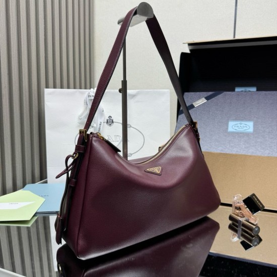 Premio Replica Borsa a tracolla Prada Aimée media bordeaux Imitazione Outlet