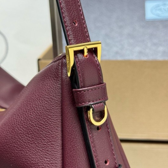 Premio Replica Borsa a tracolla Prada Aimée media bordeaux Imitazione Outlet