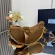 Premio Replica Borsa a tracolla Prada Re-Nylon Demi-Lune 1BH222 marrone Imitazione Outlet