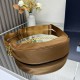 Premio Replica Borsa a tracolla Prada Re-Nylon Demi-Lune 1BH222 marrone Imitazione Outlet