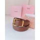 Premio Replica Cintura con fibbia color oro Miu Miu 35mm marrone Imitazione Outlet