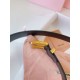 Premio Replica Cintura con fibbia color oro Miu Miu 35mm Nero Imitazione Outlet