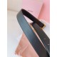 Premio Replica Cintura con fibbia color oro Miu Miu 35mm Nero Imitazione Outlet