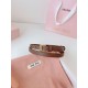 Premio Replica Cintura con fibbia color oro Miu Miu 15mm marrone Imitazione Outlet