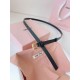 Premio Replica Cintura con fibbia color oro Miu Miu 15mm Nero Imitazione Outlet