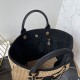 Replica Premium Borsa tote Chanel Deauville Beach Shopping AS3257 Rafia Nero Imitazione Outlet