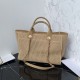 Replica Premium Borsa tote Chanel Deauville Beach Shopping AS3257 rafia Marrone Imitazione Outlet