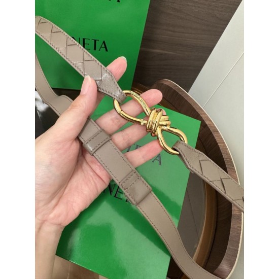 Replica Premium Cintura BV Andiamo Intrecciato Nappa albicocca Imitazione Outlet