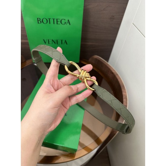 Replica Premium Cintura BV Andiamo Intrecciato Nappa verde Imitazione Outlet