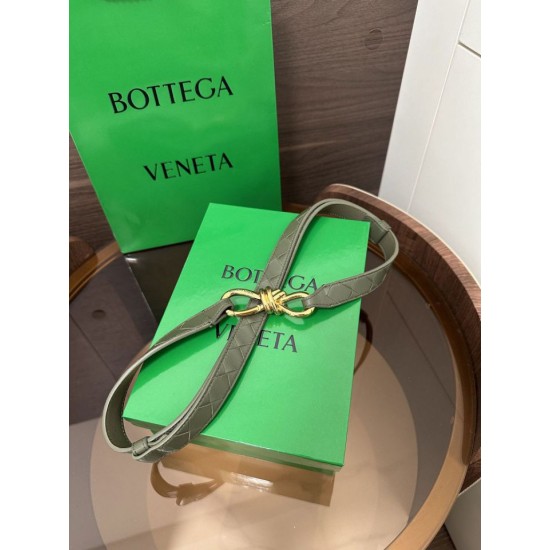 Replica Premium Cintura BV Andiamo Intrecciato Nappa verde Imitazione Outlet