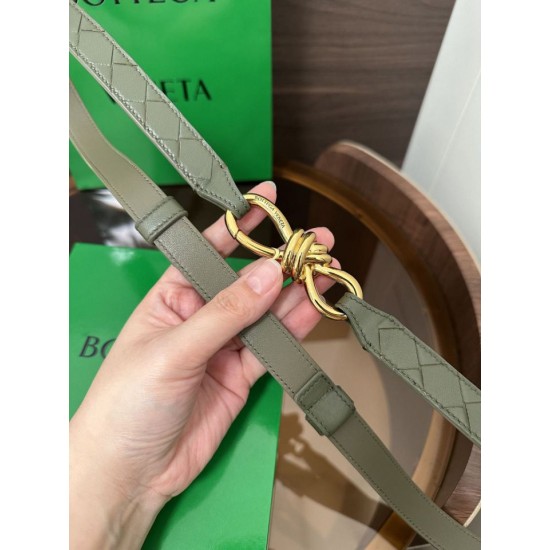 Replica Premium Cintura BV Andiamo Intrecciato Nappa verde Imitazione Outlet