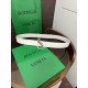 Replica Premium Cintura BV Andiamo Intrecciato Nappa 2cm verde/bianco/caffè Imitazione Outlet