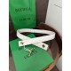 Replica Premium Cintura BV Andiamo Intrecciato Nappa 2cm verde/bianco/caffè Imitazione Outlet