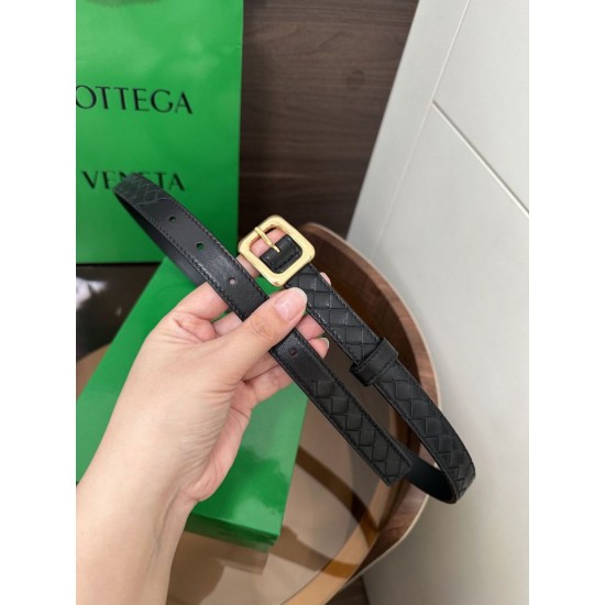 Replica Premium Cintura BV Contour Intrecciato piccolo seta intrecciata Nero Imitazione Outlet