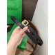Replica Premium Cintura BV Contour Intrecciato piccolo seta intrecciata Nero Imitazione Outlet