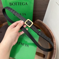 Replica Premium Cintura BV Contour Intrecciato piccolo seta intrecciata Nero Imitazione Outlet