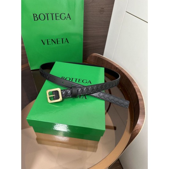 Replica Premium Cintura BV Contour Intrecciato piccolo seta intrecciata Nero Imitazione Outlet