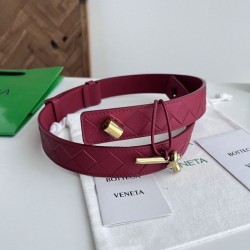 Replica Premium Cintura tessuto a quadri grandi BV Andiano Intreccio Grigio Imitazione Outlet