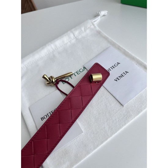Replica Premium Cintura tessuto a quadri grandi BV Andiano Intreccio Grigio Imitazione Outlet