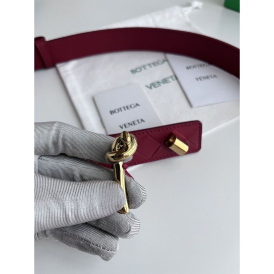 Replica Premium Cintura tessuto a quadri grandi BV Andiano Intreccio Grigio Imitazione Outlet