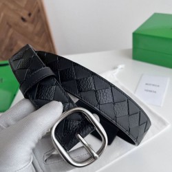 Replica Premium Cintura Intreccio Intreccio Check Da Uomo Bottega Veneta Nero Imitazione Outlet