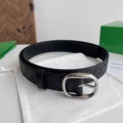 Replica Premium Cintura Intreccio Intreccio Check Da Uomo Bottega Veneta Nero Imitazione Outlet