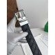 Replica Premium Cintura Intreccio Intreccio Reversibile Check Da Uomo Bottega Veneta Nero Argento Imitazione Outlet