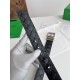Replica Premium Cintura Intreccio Intreccio Reversibile Check Da Uomo Bottega Veneta Nero Argento Imitazione Outlet