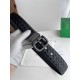 Replica Premium Cintura reversibile da uomo Bottega Veneta Intreccio Nero Imitazione Outlet