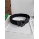 Replica Premium Cintura reversibile da uomo Bottega Veneta Intreccio Nero Imitazione Outlet