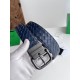 Replica Premium Cintura reversibile da uomo Bottega Veneta Intreccio Blu Imitazione Outlet
