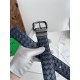 Replica Premium Cintura reversibile da uomo Bottega Veneta Intreccio Blu Imitazione Outlet