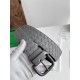 Replica Premium Cintura reversibile da uomo Bottega Veneta Intreccio Grigio Imitazione Outlet