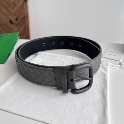 Replica Premium Cintura reversibile da uomo Bottega Veneta Intreccio Grigio Imitazione Outlet