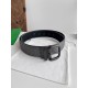 Replica Premium Cintura reversibile da uomo Bottega Veneta Intreccio Grigio Imitazione Outlet